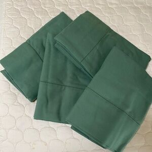 4 Supima Flannel 6oz PILLOWCASES Lands End NEW